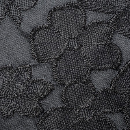 Brocado flores negro