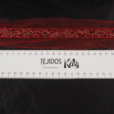 Pasamanería rocalla rojo