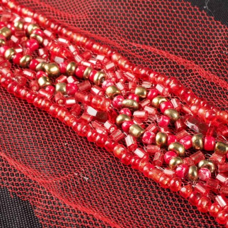 Pasamanería rocalla rojo