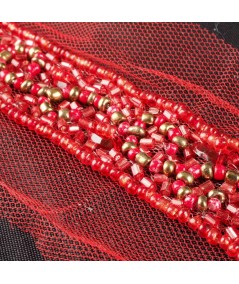 Pasamanería rocalla rojo