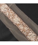 Pasamanería rocalla y piedra rosa cuarzo