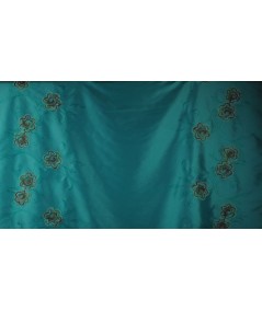 Raso bordado turquesa