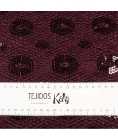 Cloqué granate tinto