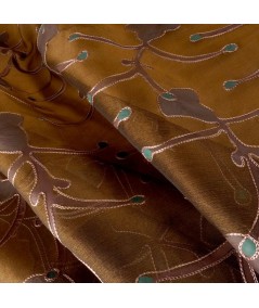 Organza de seda bordada