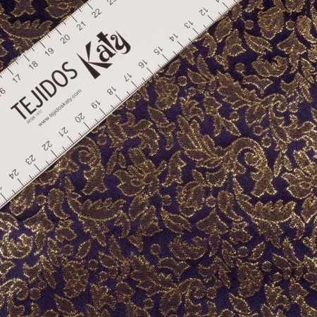 Brocado malva oro