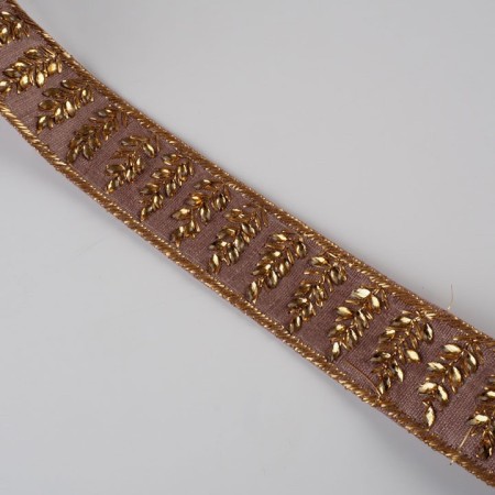 Pasamanería galón malva oro