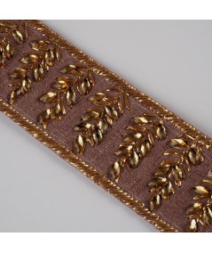 Pasamanería galón malva oro