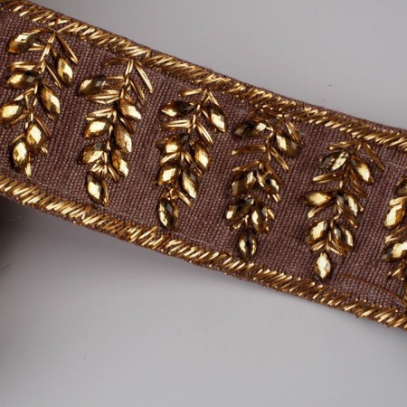 Pasamanería galón malva oro