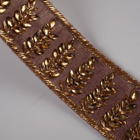 Pasamanería galón malva oro