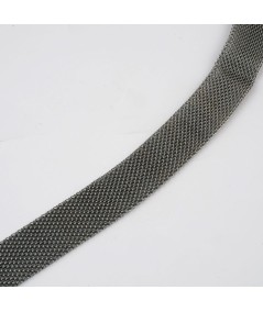 Pasamanería malla metal plata