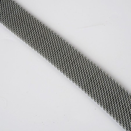 Pasamanería malla metal plata