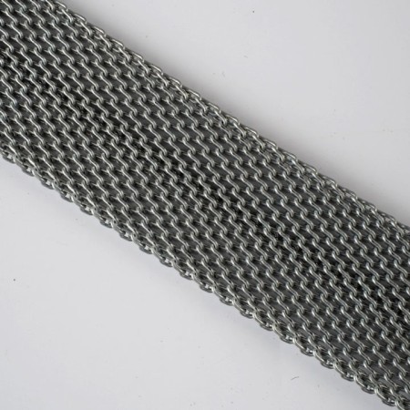 Pasamanería malla metal plata