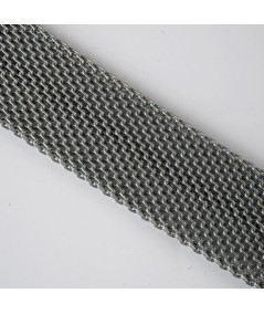 Pasamanería malla metal plata