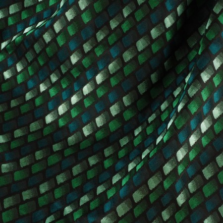 Jacquard verde teselas