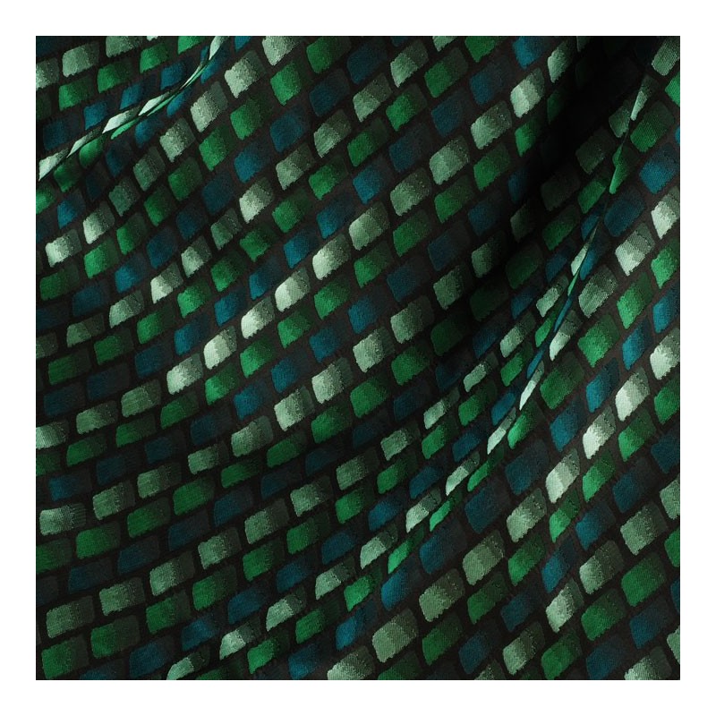 Jacquard verde teselas