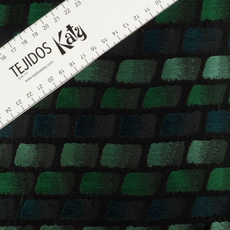 Jacquard verde teselas