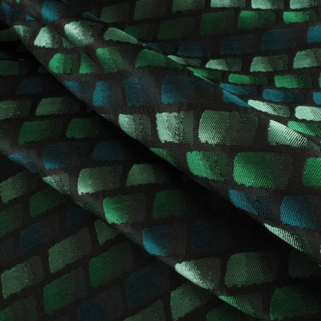 Jacquard verde teselas