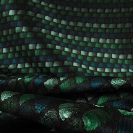 Jacquard verde teselas