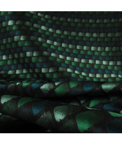 Jacquard verde teselas