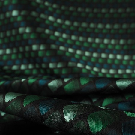 Jacquard verde teselas
