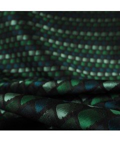 Jacquard verde teselas