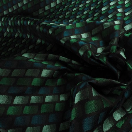 Jacquard verde teselas