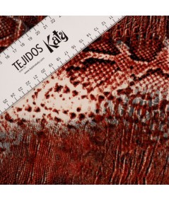 Bielastico animal print tonos teja