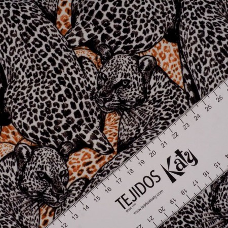 Crepé estampado felinos