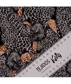 Crepé estampado felinos