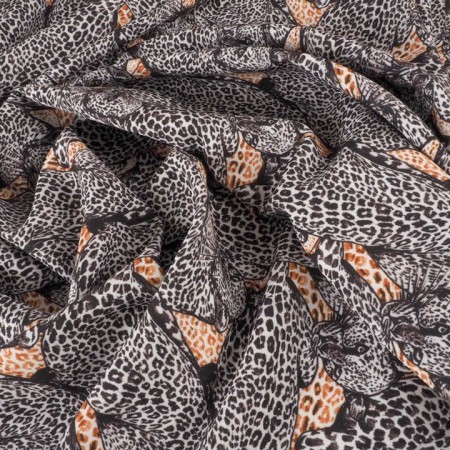 Crepé estampado felinos