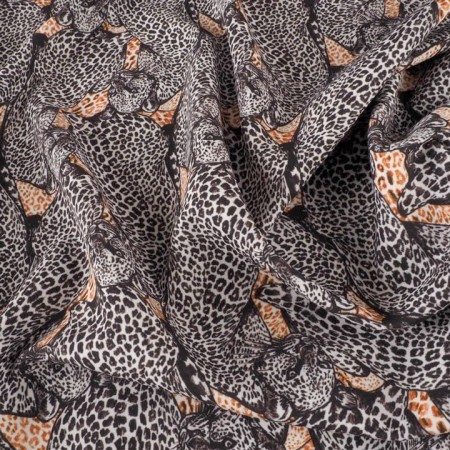 Crepé estampado felinos