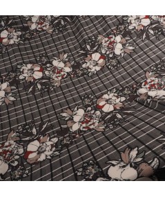 Crepé estampado cuadro espiga