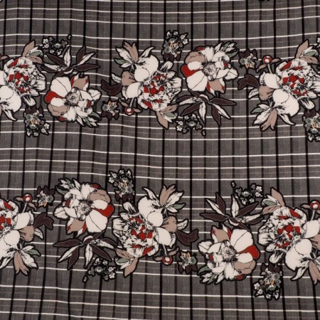 Crepé estampado cuadro espiga