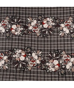 Crepé estampado cuadro espiga