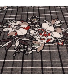 Crepé estampado cuadro espiga