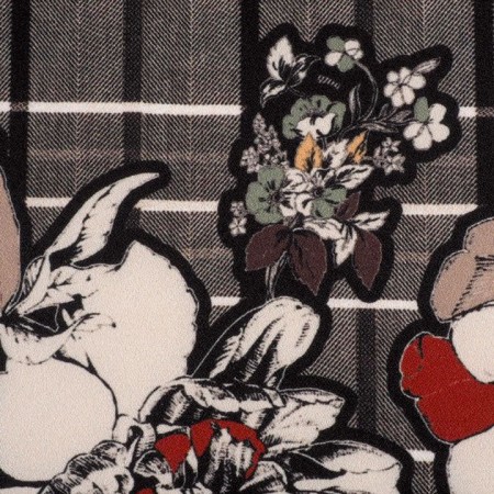 Crepé estampado cuadro espiga