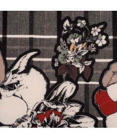 Crepé estampado cuadro espiga