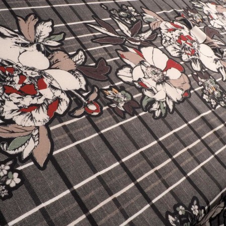 Crepé estampado cuadro espiga