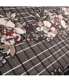Crepé estampado cuadro espiga