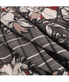 Crepé estampado cuadro espiga