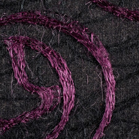 Paño bordado cadeneta malva