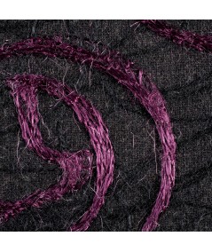 Paño bordado cadeneta malva