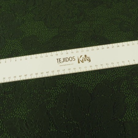 Jacquard verde flores