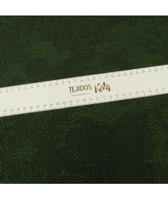 Jacquard verde flores