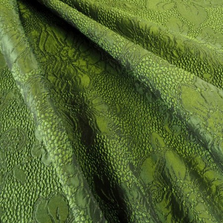 Jacquard verde flores