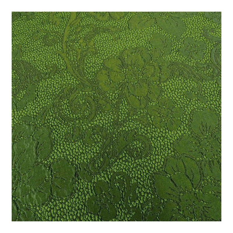 Jacquard verde flores