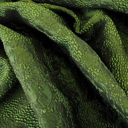 Jacquard verde flores