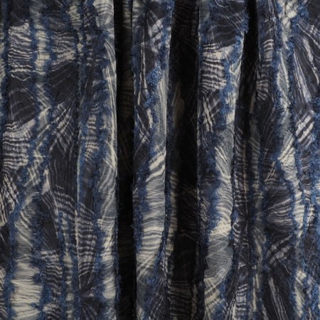 Fil coupé tie dye azul