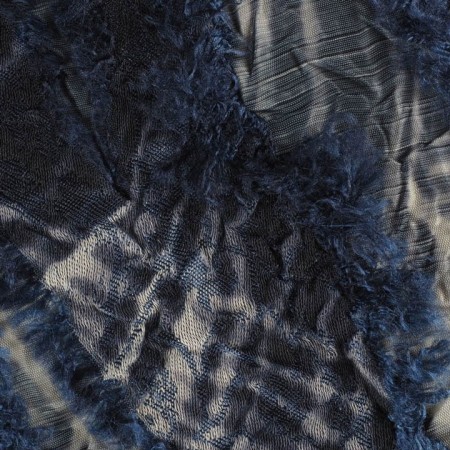 Fil coupé tie dye azul
