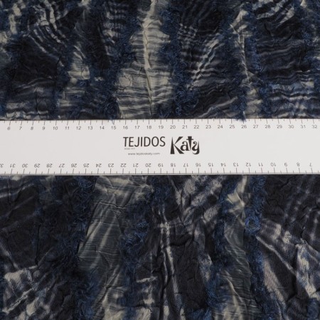 Fil coupé tie dye azul
